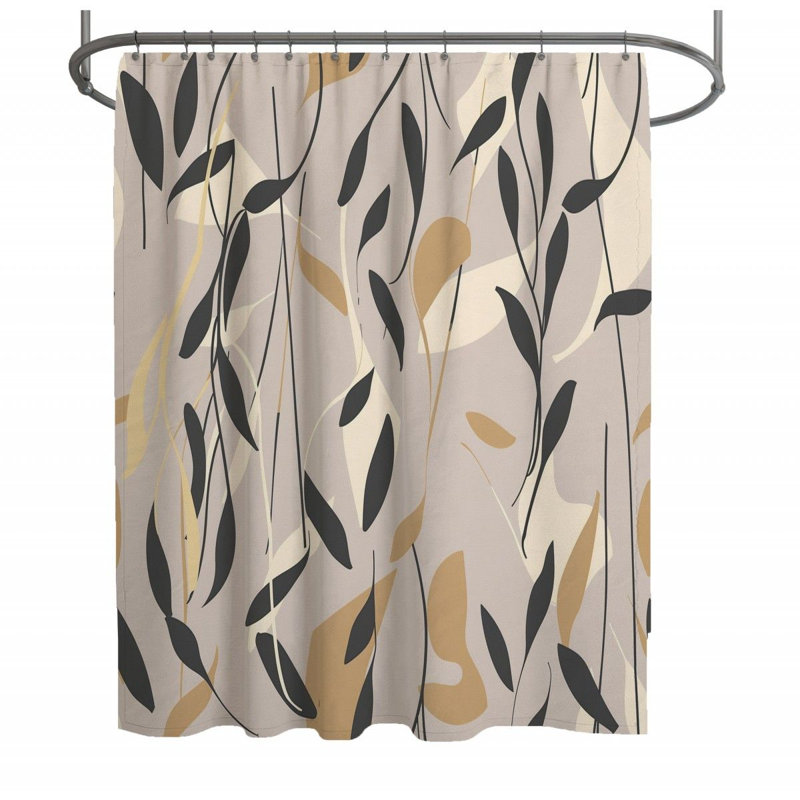 Rideau de douche floral - Art Bathroom Decor_12502, H 93 po x l 70 po