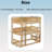 Wood Frame Twin Over Twin Over Twin Size Triple Bunk Bed With Ladders-436676069
