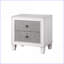 Katia gris rustique & amp; Table de chevet blanche patinée avec rangement
