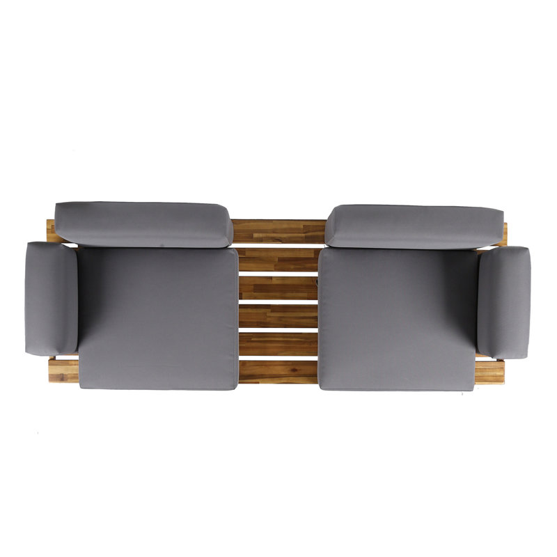 Causeuse d'extérieur avec table basse Canoga