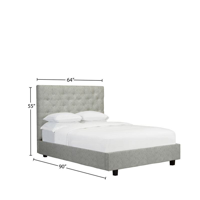 Waloo Upholstered Storage Bed, Queen, Silver
