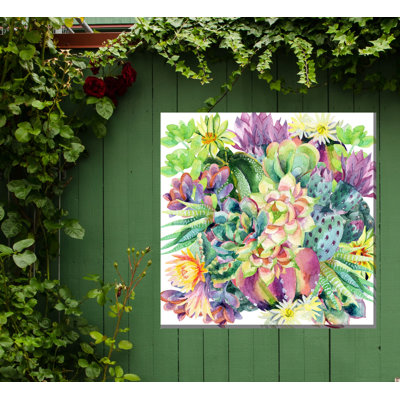 Art mural sur toile Succulent Blooms
