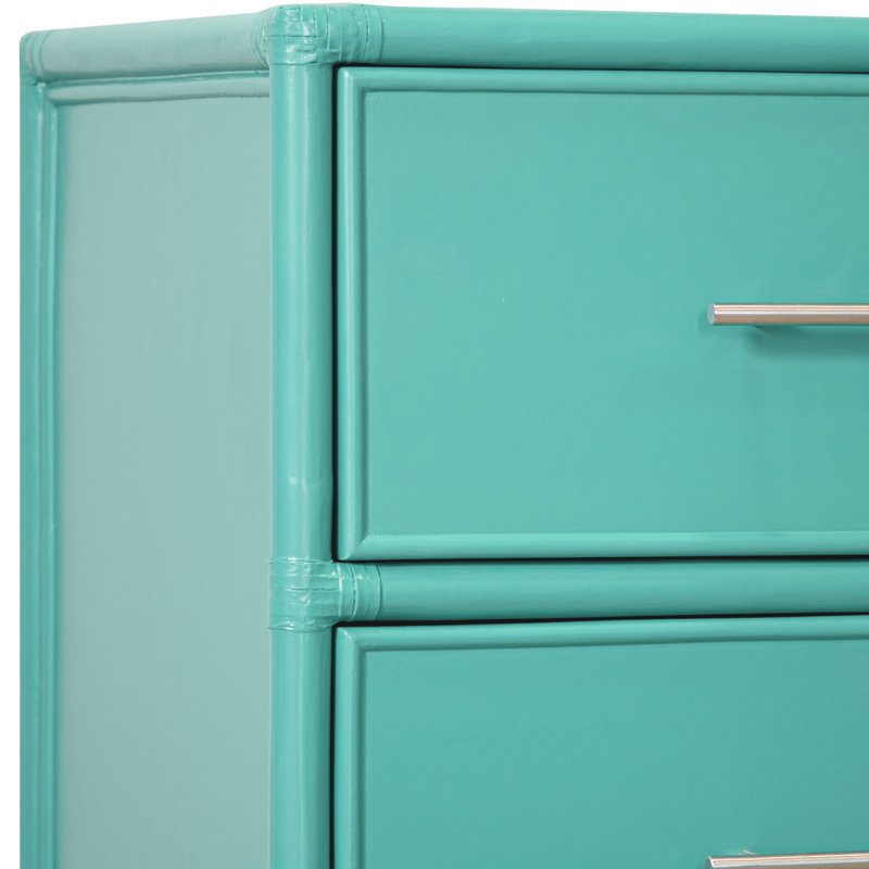 Venice 4 Drawers 54" W Double Dresser, Turquoise