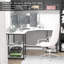 Table de bureau en L 56,9 po avec tablettes-1023504405