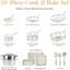 Gotham Steel Naturals 20 Pc Express Cookware and Bakeware Set with Utensils