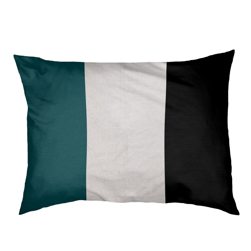 Coussin d'extérieur Memphis, Petit (l 28 po x P 18 po x H 6 po), Vert / blanc / noir