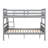 Twin Solid Wood Loft Bed with Desk and Bookcase-377994376-315358016
