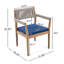Ensemble de 2 chaises d'extérieur en bois avec coussins-1341715329