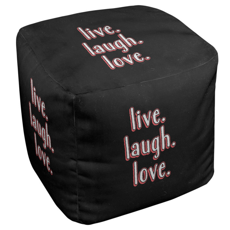 Upholstered Ottoman, Red