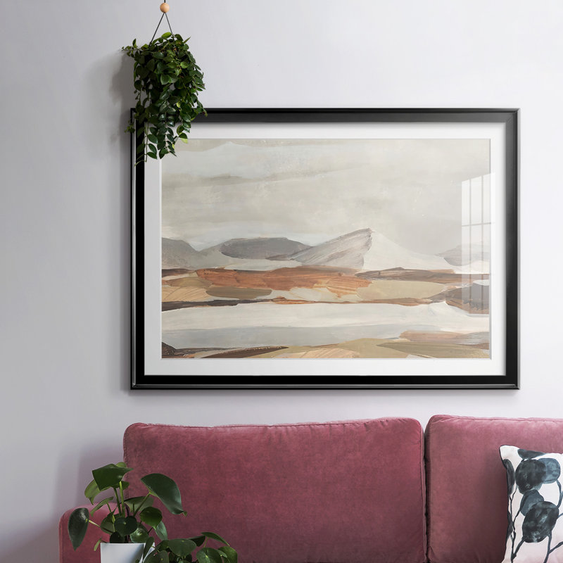 Dusky Mountain II - encadré, impression encadrée avec biseau mat et verre, H 27 po x l 39 po x P 1,5 po, Noir