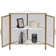 Kempst Corner End Table Shelf, 3-Tier Display Shelves with Protection Door, Metal Frame Storage Cabinet Org