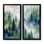 «Morning Mist Banff National Forest In Canada - Mount Rushmore», art mural sur toile encadré patriotique vert, 2 pièces