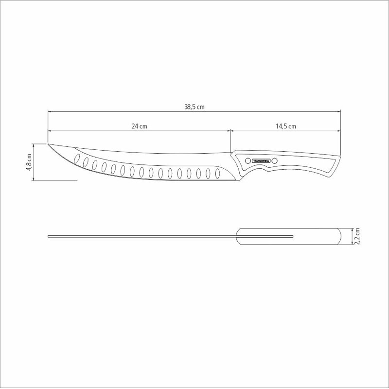 Tramontina BBQ Black 24cm Boning Knife