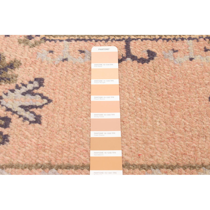 Tapis de couloir unique en laine noué à la main style années 1990 de 4 pi 4 po x 10 pi 11 po brun / ivoire Mominah