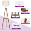 156cm Walnut Tripod Floor Lamp