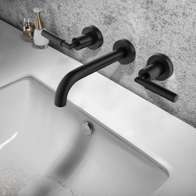 Wall Mounted Optional 2-handle Bathroom Faucet