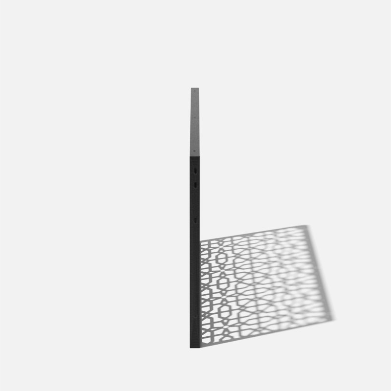Black Geometric Pattern Folding Privacy Screen Panel
