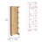 Corner Cabinet Womppi, Five Open Shelves, Single Door, Light Oak Finish-214683920