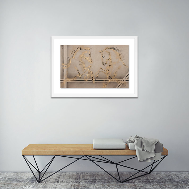 Greeting Print by Donna Bernstein, White, 40" H x 60" W x 2.5" D