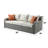 Wicker Patio Sofa With 2 Ottomans