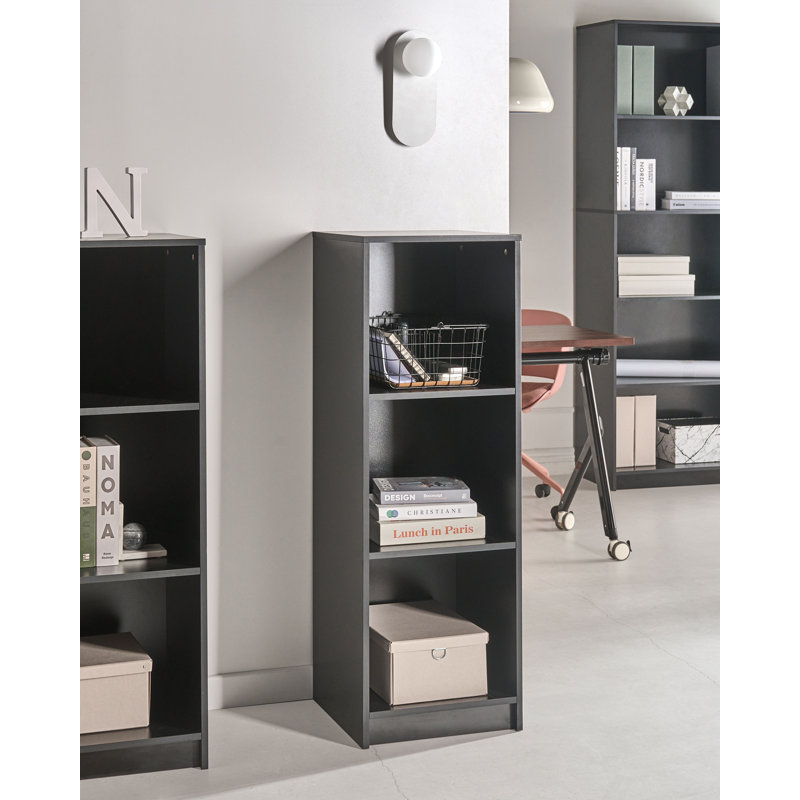 Borislavka 117cm H x 40cm W Standard Bookcase, Black