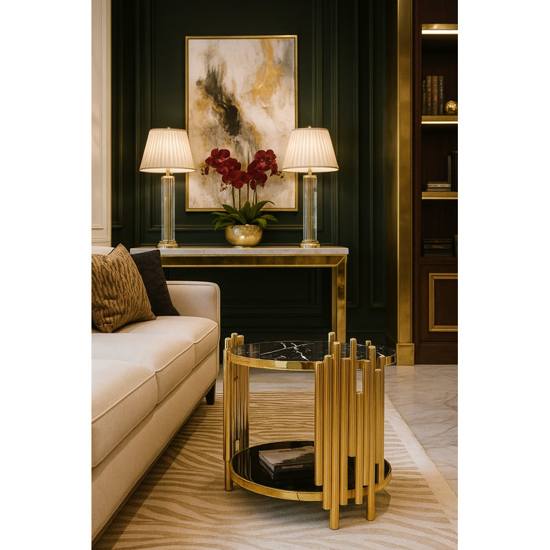 Merrielle End Table, Smoked Black