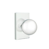 Privacy Orb Knob with Modern Rectangular Rose