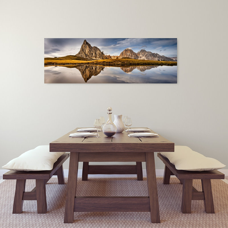 «Majestic Mountain Reflection», 16" H x 48" W