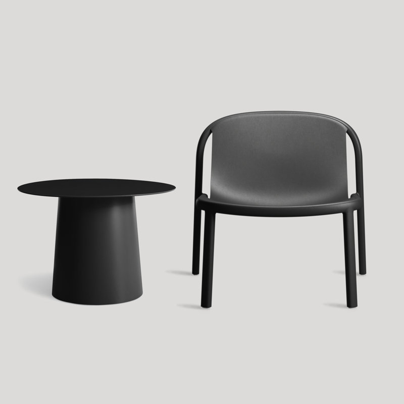 Decade Outdoor Lounge Chair, Black