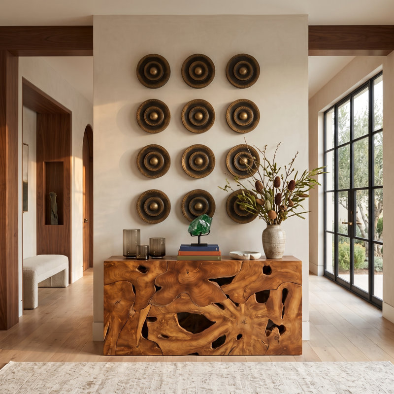 Teak Slice Console, Natural