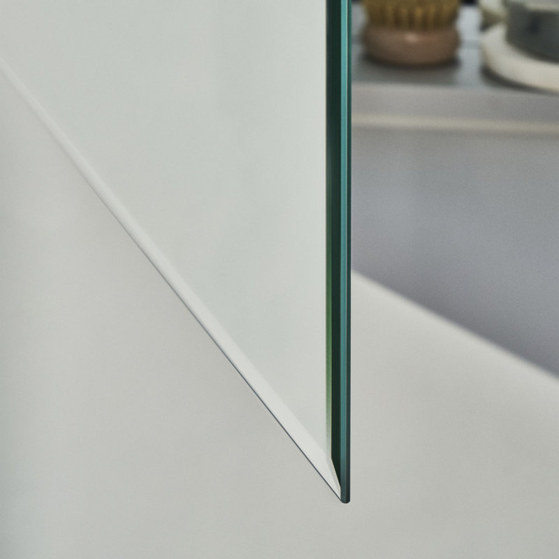 R3 Series Recessed or Surface Mount Frameless Medicine Cabinet with 3 Adjustable Shelves, 26"H x 24"W x 4"D, Beveled edge