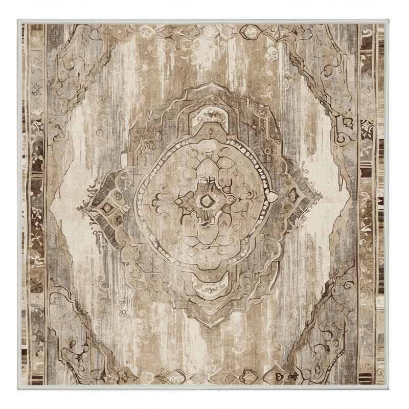 Desert Lattice Rug, Square 3'