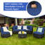 Ensemble de conversation modulaire en rotin 6 pièces avec coussins-1272344863