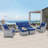 Miamoon 7 - Person Patio Conversation Sets with Cushions