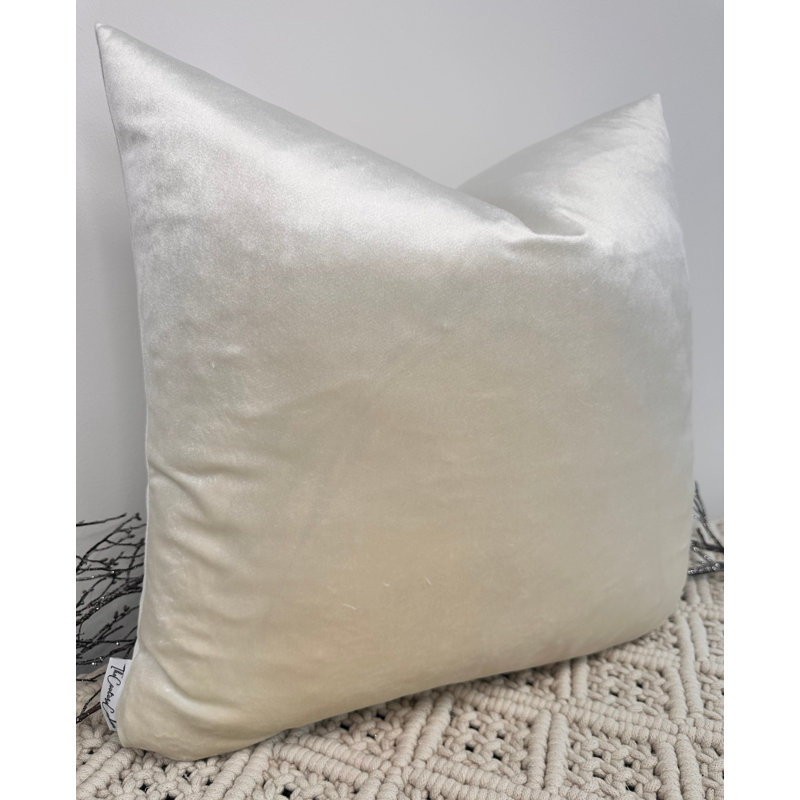 Abstract Square Cushion Cover, Ivory 