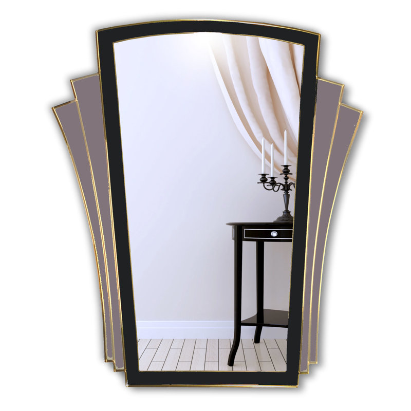 Keyla Flat Wall Mirror, Black/Heather