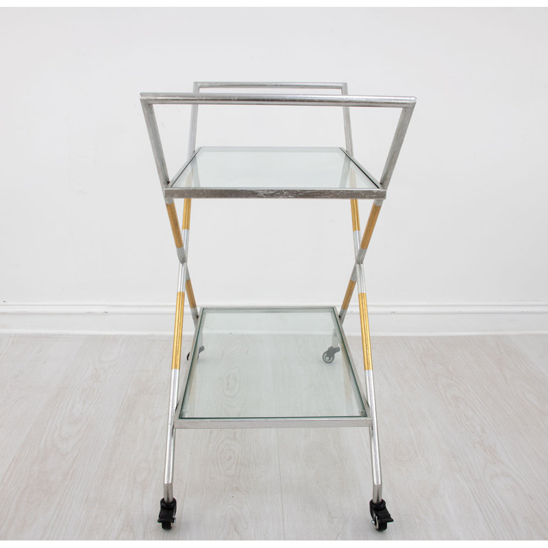 Lisa Bar Cart, Gold/Silver