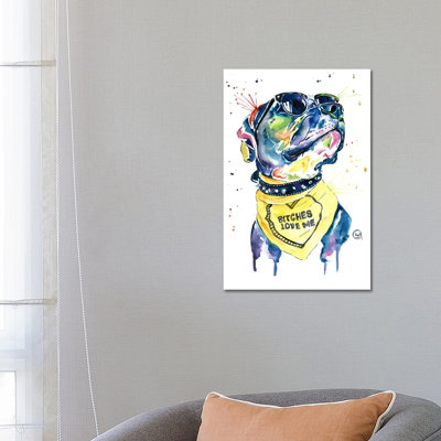 Love-A-Bull by Lisa Whitehouse - Wrapped Canvas Print