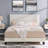 Upholstered Platform Bed For Home, Bedroom Platform Bed Frame-129039874