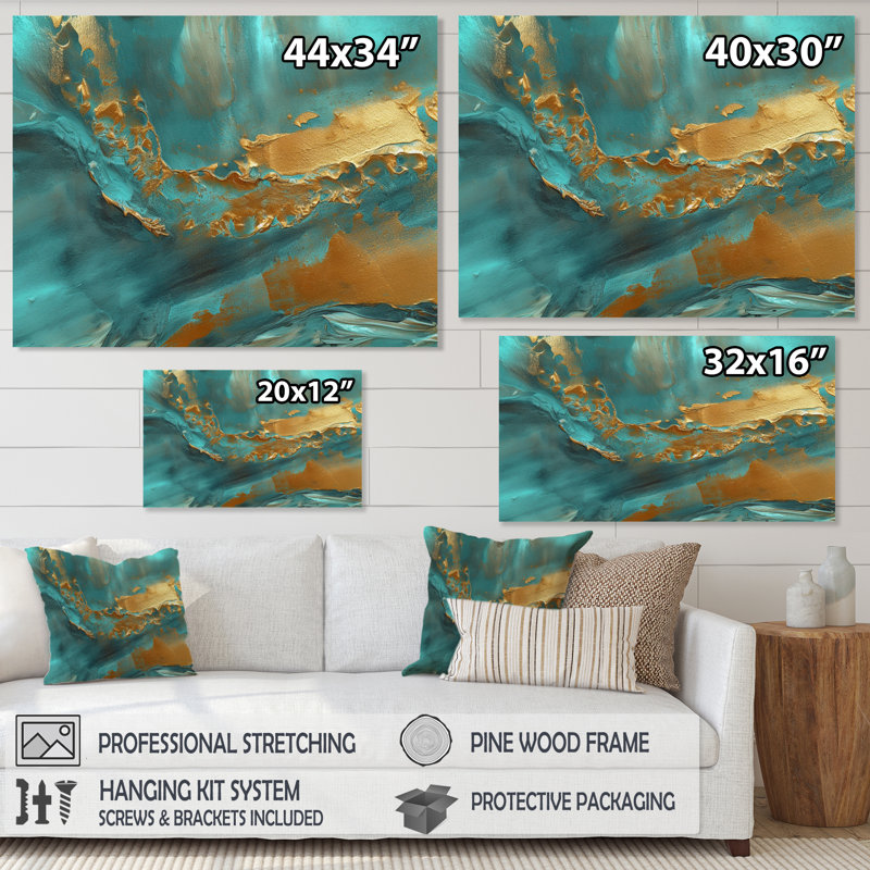 «Whirling Waves V», reproduction sur toile, H 24 po x l 32 po x P 1 po, Toile tendue