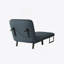 Chaise avec cadre convertible en acier avec coussin 74,7 po Julious-1025382477