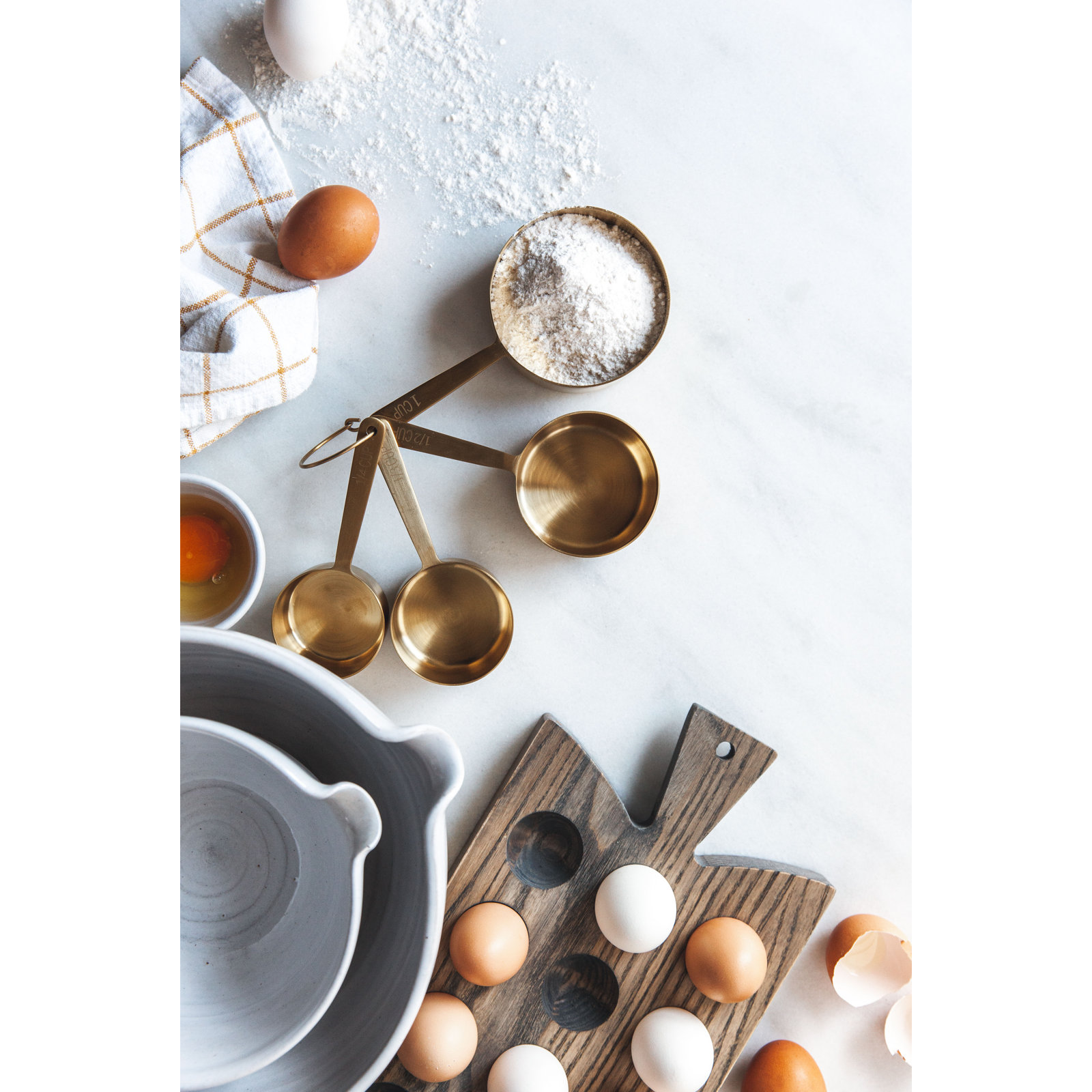 Stowe Measuring Cup Set, Brushed Gold