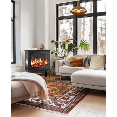 Belfry Heating 58.7cm W Black Electric Fireplace