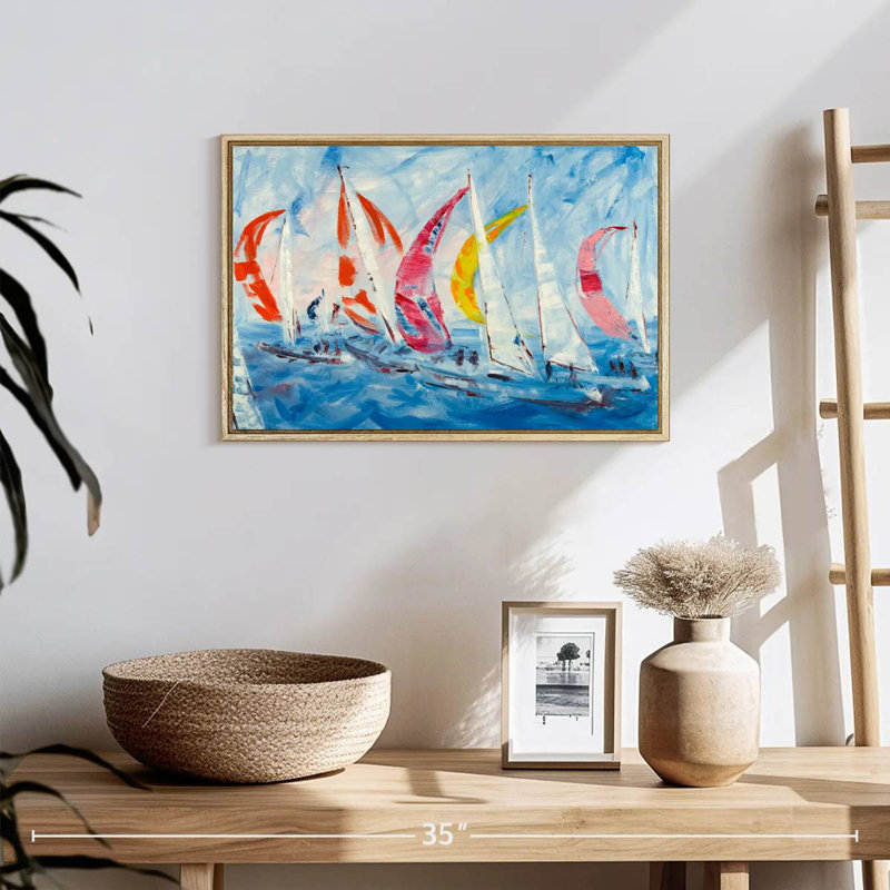 Voile, Cadre flottant en bois naturel, 19 po x 13 po