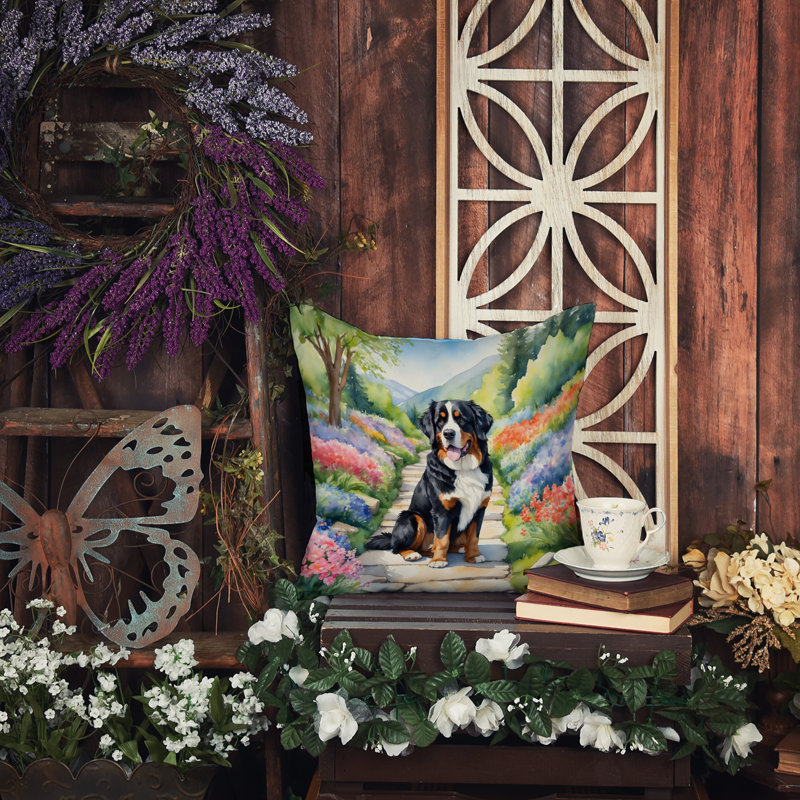 Coussin décoratif intérieur / extérieur Spring Path, H 14 po x l 14 po
