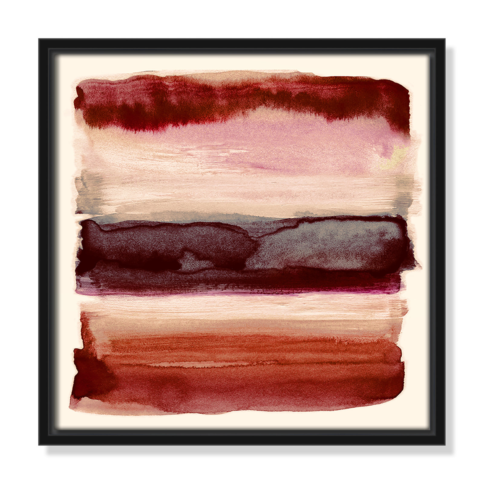 Casa Fine Arts "Burgundy Sky II" Print by Nan, Black, 13.5" H x 13.5" W