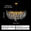 Lustre luxueux en forme de branche d'arbre, lustre en cristal moderne, luminaire suspendu LargeRaindrop (doré)-1685563481