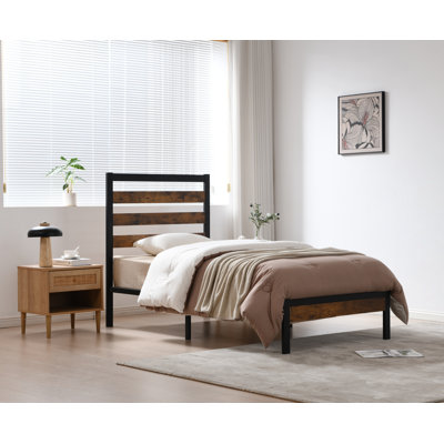 Mayghan Platform Bed Frame with Wooden Headboard and Footboard by 17 Stories