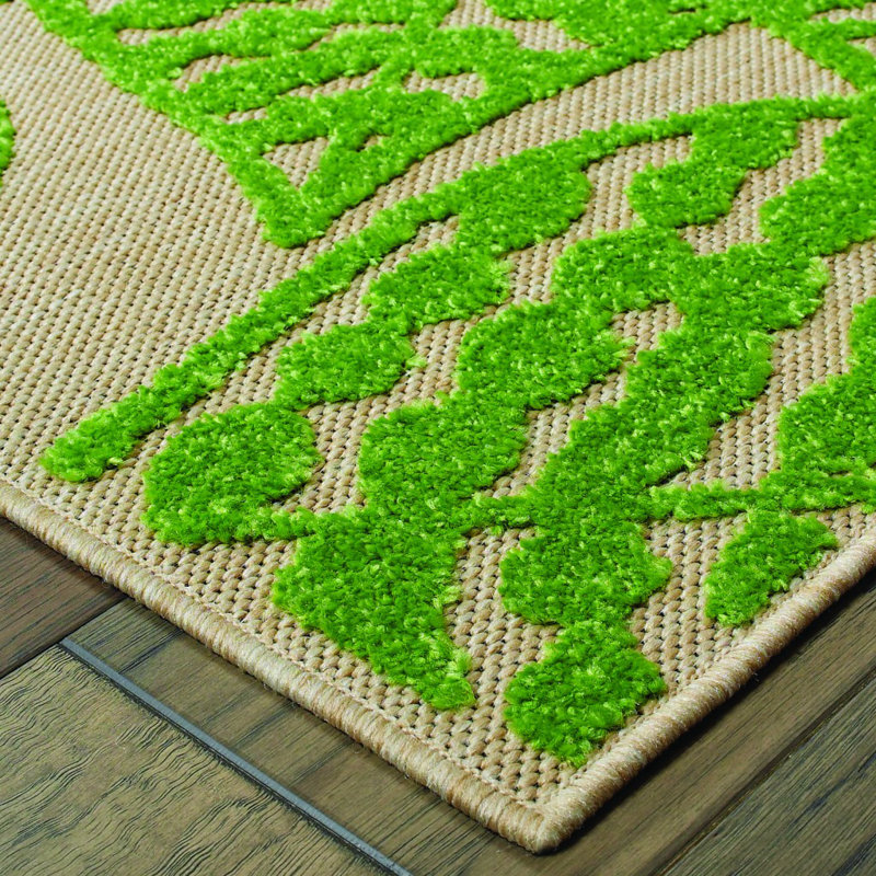 Ledyard Floral Indoor / Outdoor Rug, Rectangle 7'10" x 10'10"