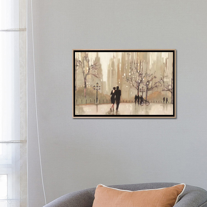 Print on Canvas, 66.04 cm H x 101.6 cm W x 4.445 cm D, Brown Floater Framed